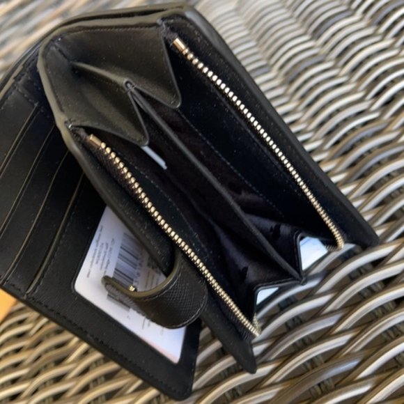 Kate Spade Staci Colorblock Medium Compact Bifold Wallet Warm Beige Multi - Picture 11 of 16